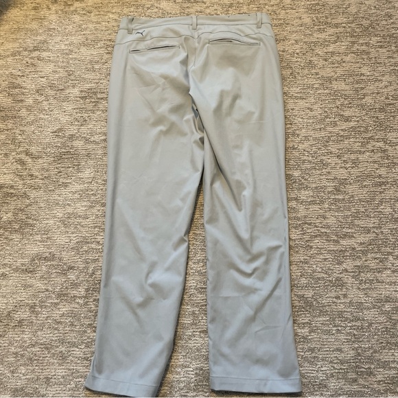 Puma Golf Pants Mens 34x30 Gray Stretch Performance Flat Front Lightweight - Picture 8 of 9